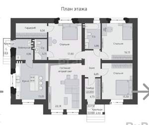 Дом 137м&sup2;, 1-этажный, участок 8 сот.  