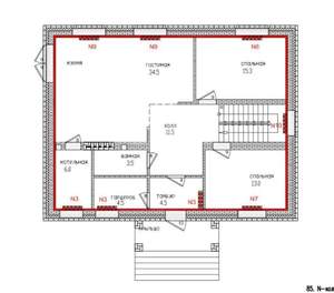 Дом 212м², 2-этажный, участок 5 сот.  