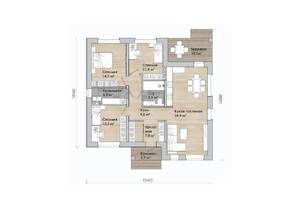 Дом 114м&sup2;, 1-этажный, участок 6 сот.  