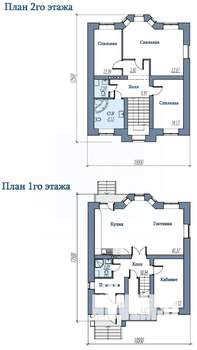 Дом 156м², 2-этажный, участок 6 сот.  