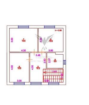 Дом 125м&sup2;, 2-этажный, участок 4 сот.  