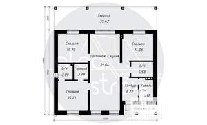 Коттедж 153м², 1-этажный, участок 8 сот.  