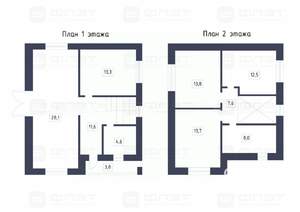 Дом 120м², 2-этажный, участок 5 сот.  