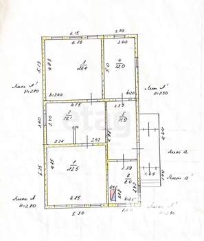 Дом 95м², 1-этажный, участок 6 сот.  