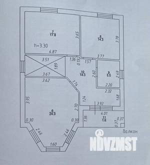 Коттедж 175м², 2-этажный, участок 6 сот.  