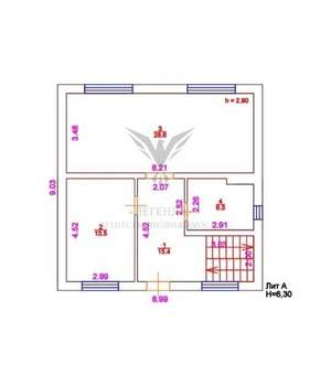 Дом 125м&sup2;, 2-этажный, участок 4 сот.  