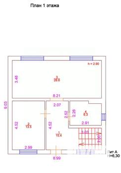 Коттедж 135м², 2-этажный, участок 4 сот.  