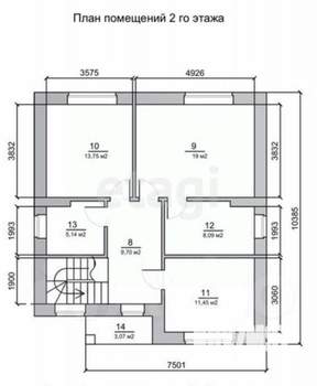 Дом 150м², 2-этажный, участок 10 сот.  