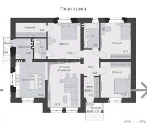 Дом 137м², 1-этажный, участок 8 сот.  