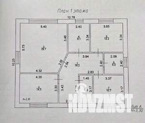 Коттедж 125м², 1-этажный, участок 7 сот.  