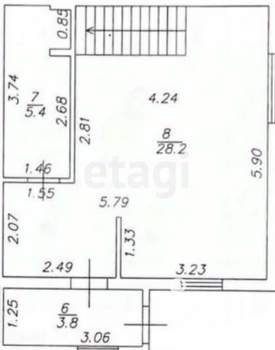 Таунхаус 56м², 2-этажный, участок 4 сот.  