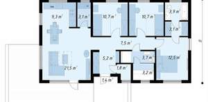 Дом 98м&sup2;, 1-этажный, участок 8 сот.  