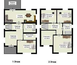 Дом 173м&sup2;, 2-этажный, участок 0 сот.  