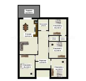 Дом 156м², 1-этажный, участок 0 сот.  