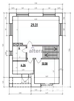 Коттедж 138м², 2-этажный, участок 4 сот.  