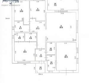 Дом 180м&sup2;, 1-этажный, участок 6 сот.  