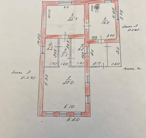 Дом 82м&sup2;, 1-этажный, участок 11 сот.  