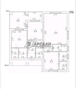 Коттедж 149м², 1-этажный, участок 6 сот.  