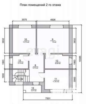 Дом 150м², 2-этажный, участок 10 сот.  