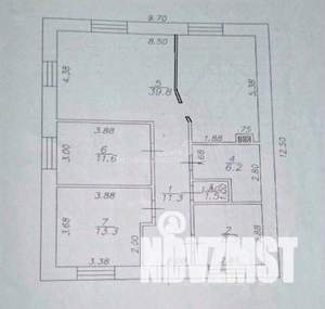 Дом 100м², 1-этажный, участок 6 сот.  