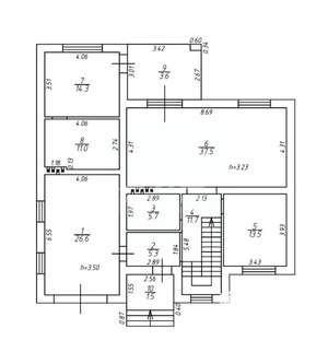 Дом 212м&sup2;, 2-этажный, участок 8 сот.  