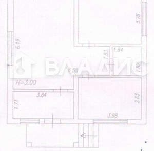 Дом 65м&sup2;, 1-этажный, участок 4 сот.  