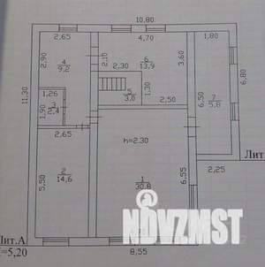 Коттедж 170м², 2-этажный, участок 8 сот.  