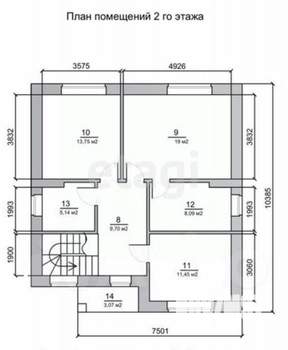 Дом 150м², 2-этажный, участок 10 сот.  