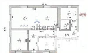 Дом 162м², 2-этажный, участок 6 сот.  