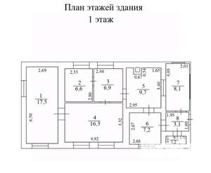 Дом 65м², 1-этажный, участок 7 сот.  