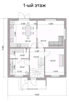 Дом 160м², 2-этажный, участок 5 сот.  