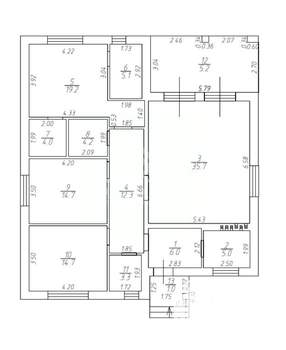 Дом 140м², 1-этажный, участок 7 сот.  
