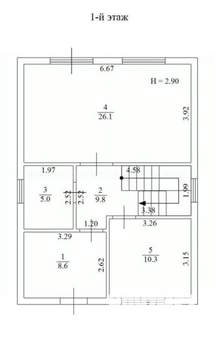 Дом 120м², 2-этажный, участок 4 сот.  