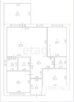 Дом 124м², 1-этажный, участок 5 сот.  