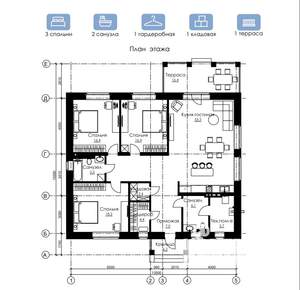 Коттедж 135м², 2-этажный, участок 5 сот.  