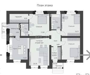 Дом 137м², 1-этажный, участок 8 сот.  