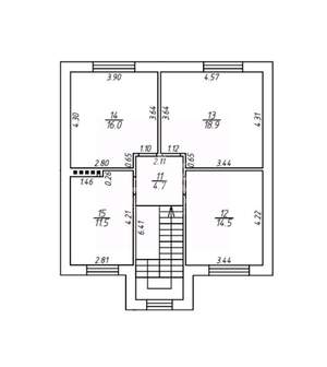 Дом 212м², 2-этажный, участок 8 сот.  