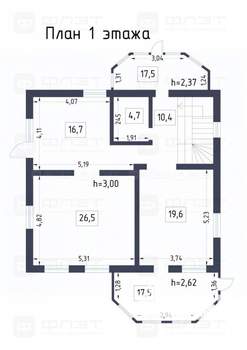 Дом 274м&sup2;, 2-этажный, участок 10 сот.  
