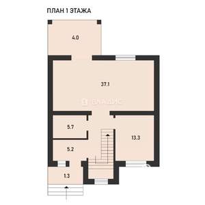 Дом 136м², 2-этажный, участок 5 сот.  