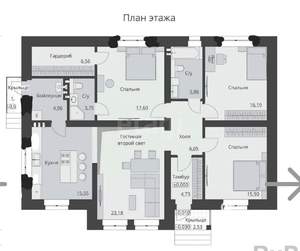 Дом 137м², 1-этажный, участок 8 сот.  
