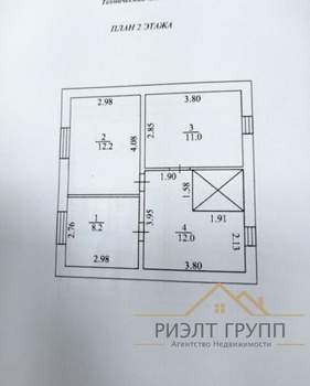 Дача 90м², 2-этажный, участок 4 сот.  