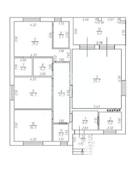 Дом 140м², 1-этажный, участок 7 сот.  