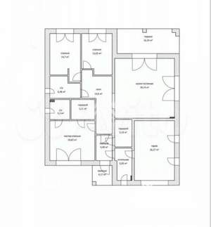 Дом 190м&sup2;, 1-этажный, участок 6 сот.  