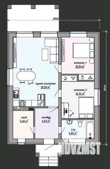 Дом 67м&sup2;, 1-этажный, участок 10 сот.  