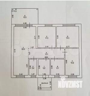 Дом 101м², 1-этажный, участок 6 сот.  