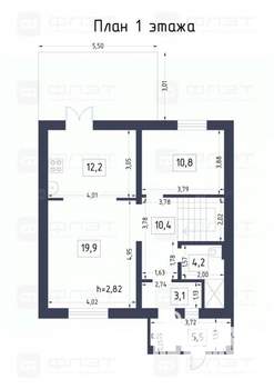 Дом 124м², 2-этажный, участок 4 сот.  