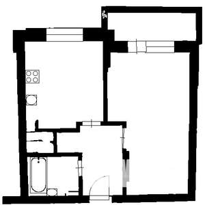 1-к квартира, на длительный срок, 40м2, 6/20 этаж
