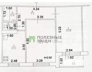 2-к квартира, на длительный срок, 52м2, 9/10 этаж