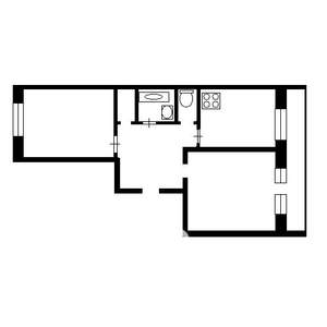 2-к квартира, на длительный срок, 53м2, 1/5 этаж