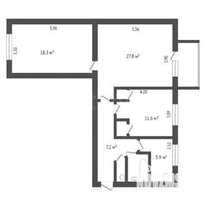 3-к квартира, на длительный срок, 70м2, 3/9 этаж